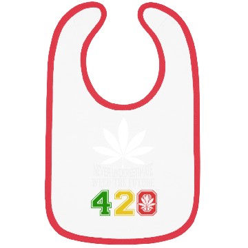 Discover Chuckling 420 Future of Herb Weed Marijuana Design Bibs