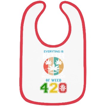 Discover Comic 420 Better Herb Weed Marijuana Design Bibs