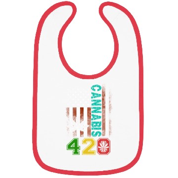 Discover Amusing 420 American Herb Weed Marijuana Design Bibs