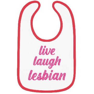 Discover Live Laugh Lesbian - Leopard Themed LGBTQIA+ Bibs