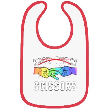 Discover Lesbian Pride Rock Paper Scissors Funny LGBTQ Bibs