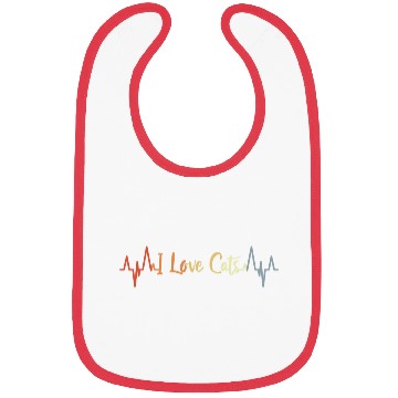 Discover I Love Cats Heartline Bibs