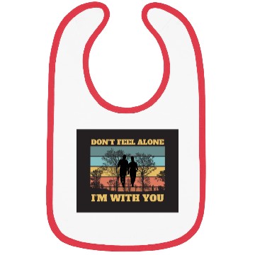 Discover Black Yellow Retro Don t Feel Alone Bibs