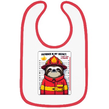 Discover Patience in Flames: Sloth Firefighter Bibs
