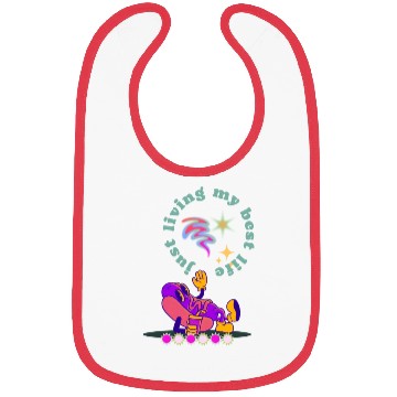 Discover Purple Retro Hotdog Illustration Bibs