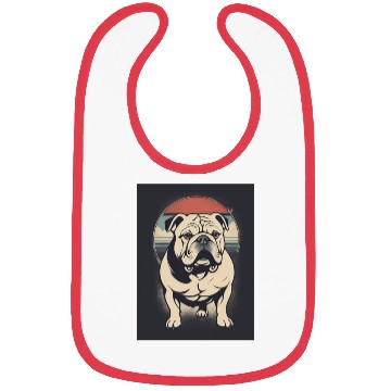 Discover Bulldog 2 - Japanese Retro Art Bibs