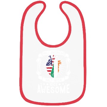 Discover Ireland USA Flag - Half American Half Irish Bibs