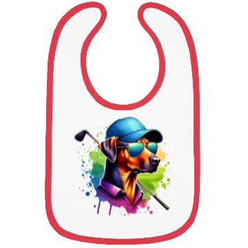 Discover Rhodesian Ridgeback Golfer Golf Course Dogs Bibs
