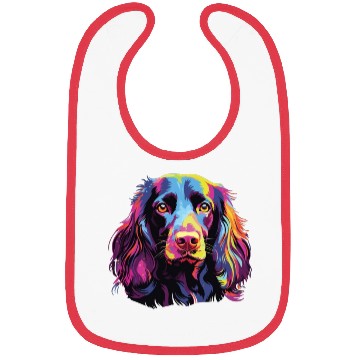 Discover Watercolor Colorful Boykin Spaniel Bibs