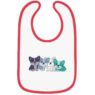 Discover Oriented Aroace Flag Pride Lgbtq Cute Corgi Dogs Bibs