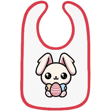 Discover Cute Kawaii chibi Easter Bunny With Eggs Bibs
