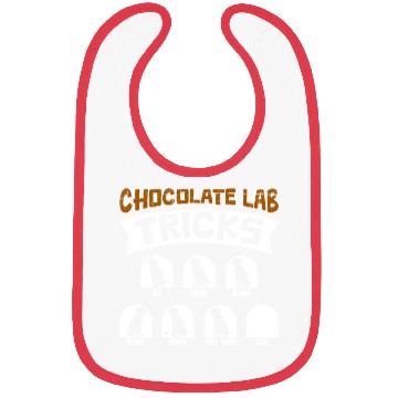 Discover Labrador Funny CHOCOLATE LAB TRICKS Stubborn Bibs