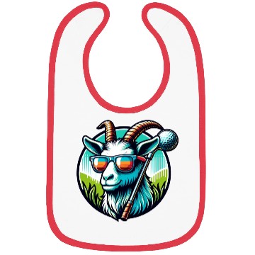 Discover Goat Golfer Golf Course Dog Owner Bibs