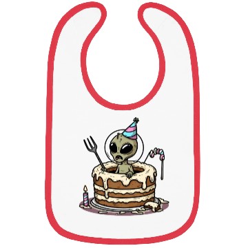 Discover Alien Emerging from Birthday Cake Bibs