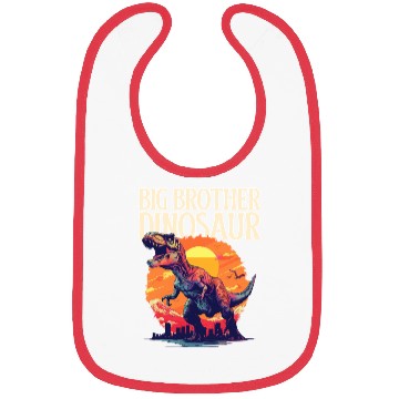 Discover Big Brother Dinosaur Bibs