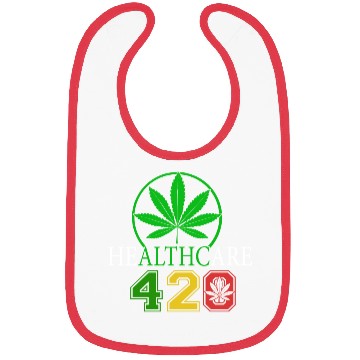 Discover Silly 420 Healthy Herb Weed Marijuana Design Bibs
