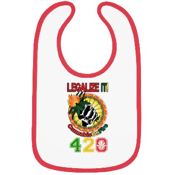 Discover Comedic 420 Legal Herb Weed Marijuana Design Bibs