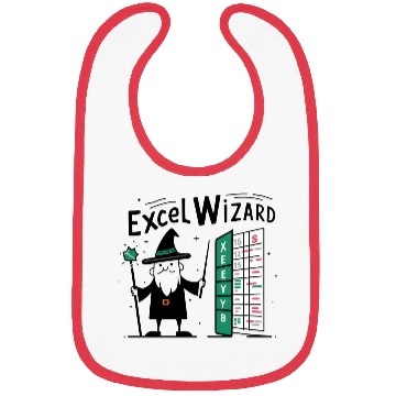 Discover excel wizard funny accountant bookkeepers gift Bibs