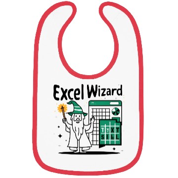Discover excel wizard funny accountant and bookkeeper gift Bibs