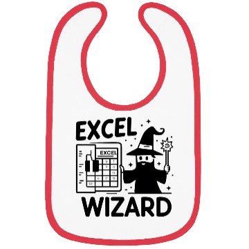 Discover excel wizard funny accountant and bookkeeper gift Bibs