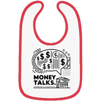 Discover money talks funny accountant bookkeepers gift Bibs