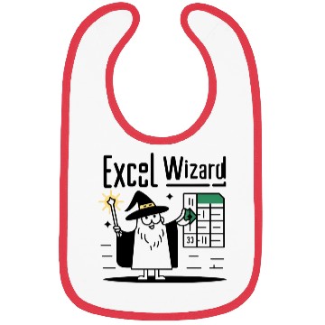 Discover excel wizard funny accountant bookkeepers gift Bibs