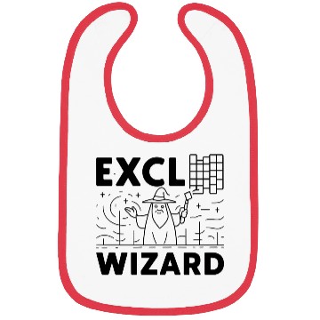 Discover excel wizard funny accountant bookkeepers gift Bibs