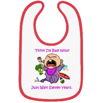 Discover Just Wait Baby Bibs