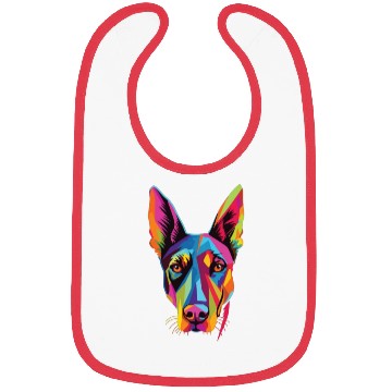 Discover Watercolor Colorful Doberman Pinscher Bibs
