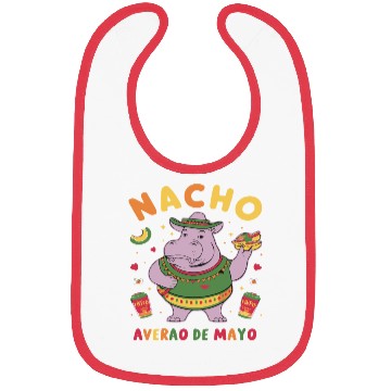 Discover Nacho Average Hippo Mexican Hippopotamus Bibs