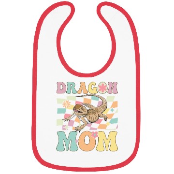 Discover Dragon Mom Groovy Bearded Dragon Lizard Lover Bibs