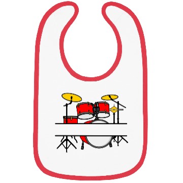 Discover Drum kit name banner logo for drummer Bibs