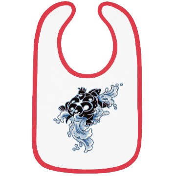 Discover Tribal Turtle Riding Waves - Kids Bibs Designs