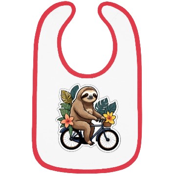 Discover Laid-back Sloth: Serene Bicycle Stroll Bibs