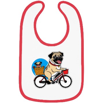 Discover Comical Pug: Effortful Bike Ride Bibs