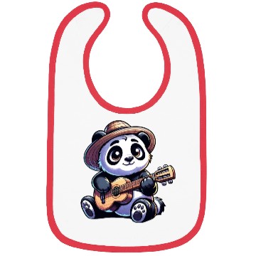 Discover Cool Panda Guitarist Music Bibs