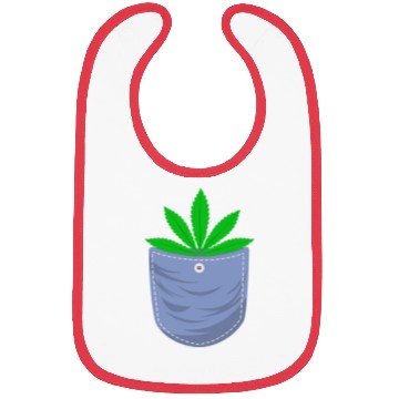 Discover Jesting 420 Pocket Of Herb Weed Marijuana Design Bibs