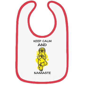 Discover keep calm and namaste Bibs
