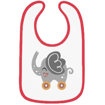 Discover elephant on wheels Bibs