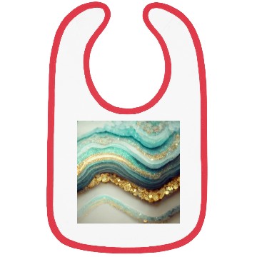 Discover Teal Agate Geode Stone Bibs