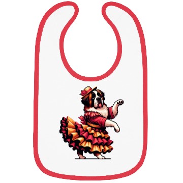 Discover St. Bernard dancing flamenco, dog dance Bibs