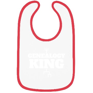 Discover Genealogy King Family Genealogist Lineage Men's Bibs