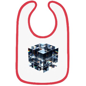 Discover Abstract Crystal Cubes Bibs