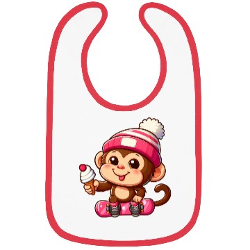 Discover Chimpanzee Snowboarder Winter Action Bibs