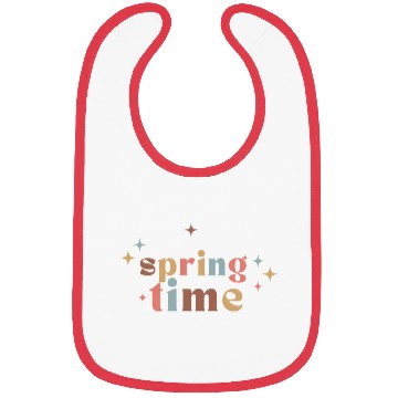 Discover Colorful retro hello spring day time groovy cute Bibs
