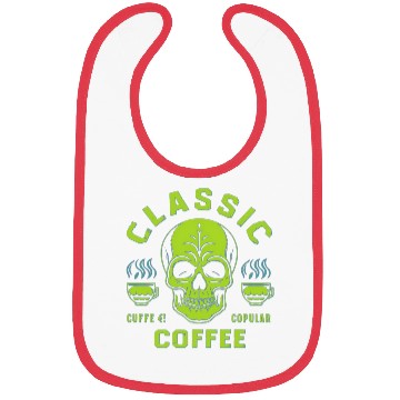Discover coffee classic skull Bibs