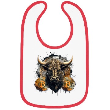 Discover Crypto Bull Funny Blockchain Bitcoin Trader Bibs