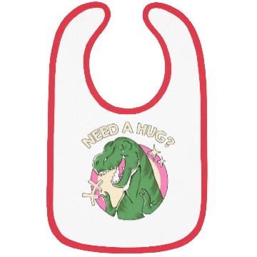 Discover Need a hug, funny hugging dinosaur Bibs