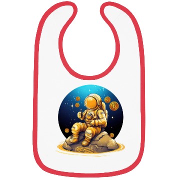 Discover Cute Astronaut Crypto Currency Trader Mining Bibs