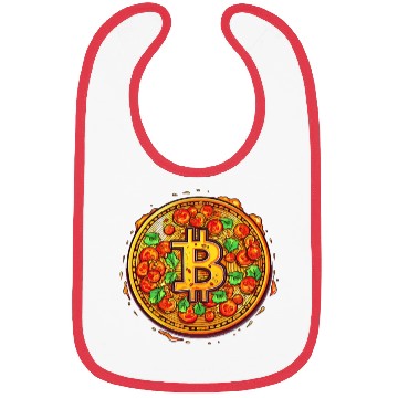 Discover Pizza Bitcoin Funny Mining Crypto Currency Trader Bibs